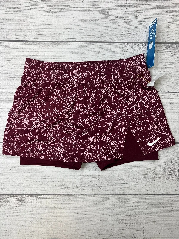 Maroon Athletic Skirt Skort Nike Apparel, Size L