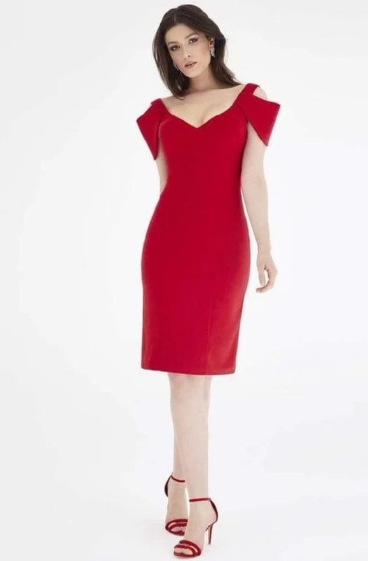 Saboroma - V-Neck Short Formal Dress 99886