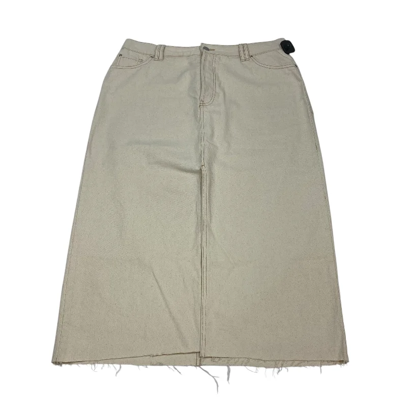 Skirt Midi By Primark In Cream, Size: L