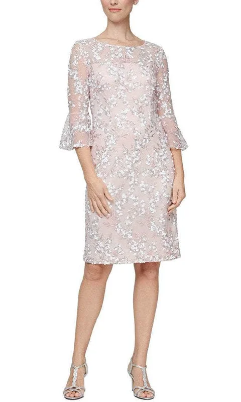 Alex Evenings - 81171268 Quarter Sleeved Midi Laced Dress