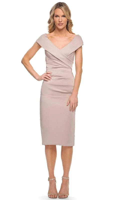 La Femme - Cap Sleeve Jersey Cocktail Dress 30110SC