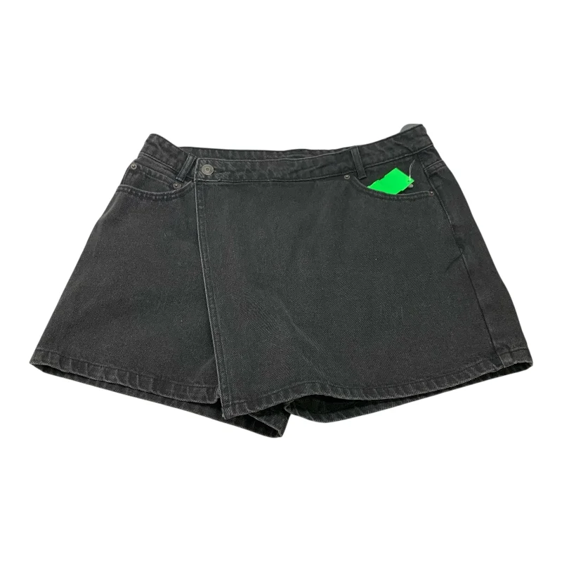 Skirt Mini & Short By Future Collective In Black Denim, Size: 10