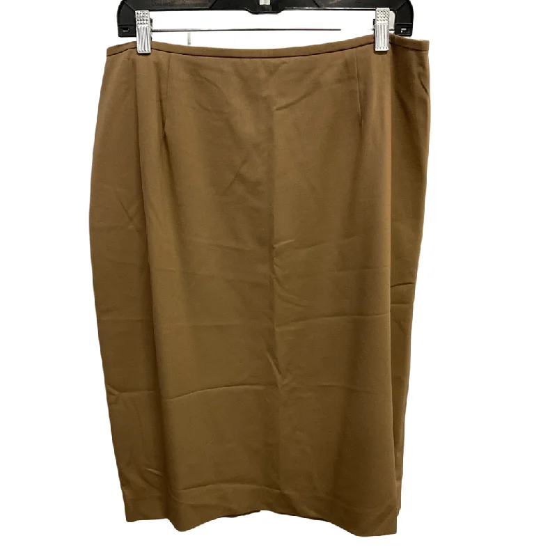 Skirt Designer By Lafayette 148 In Tan, Size: 14