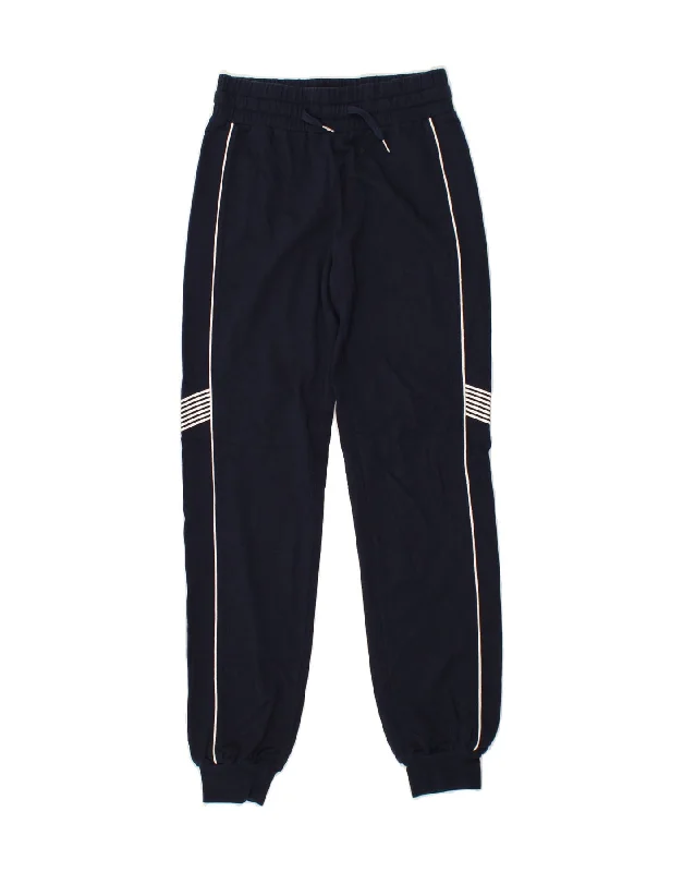 EMPORIO ARMANI Womens Tracksuit Trousers Joggers UK 2 2XS  Navy Blue