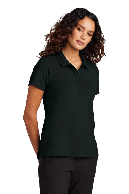 Mercer+Mettle Womens Moisture Wicking Short Sleeve Polo Shirt - Deep Black - New