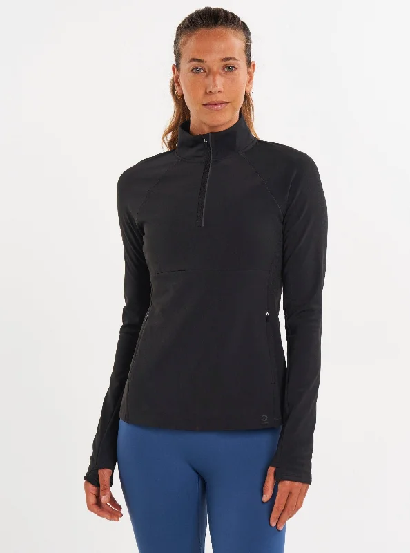 ALRN Hi Viz 1/4 Zip - Black