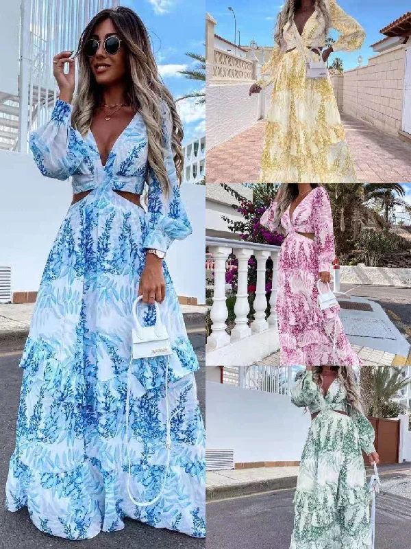 Summer Long Sleeves Maxi Dresses