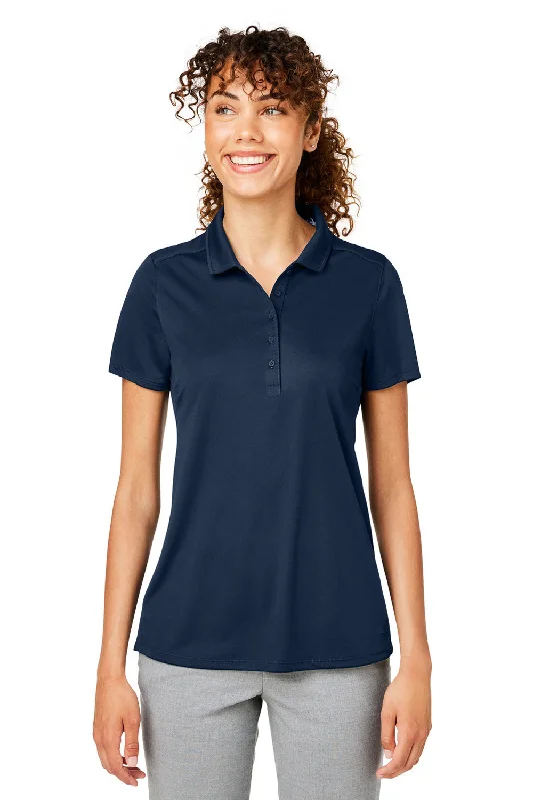 Puma Womens Gamer Moisture Wicking Short Sleeve Polo Shirt - Navy Blue - Closeout