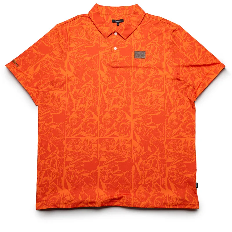 Malbon Golf Wild Life Performance Polo - Orange