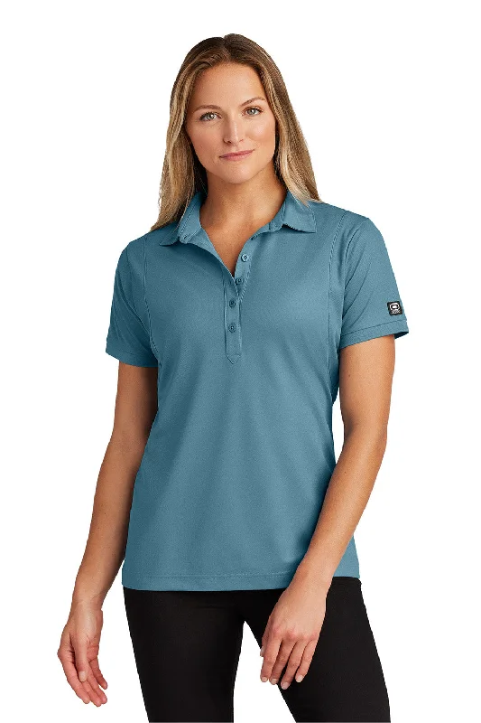 Ogio Womens Jewel Moisture Wicking Short Sleeve Polo Shirt - Mist Blue