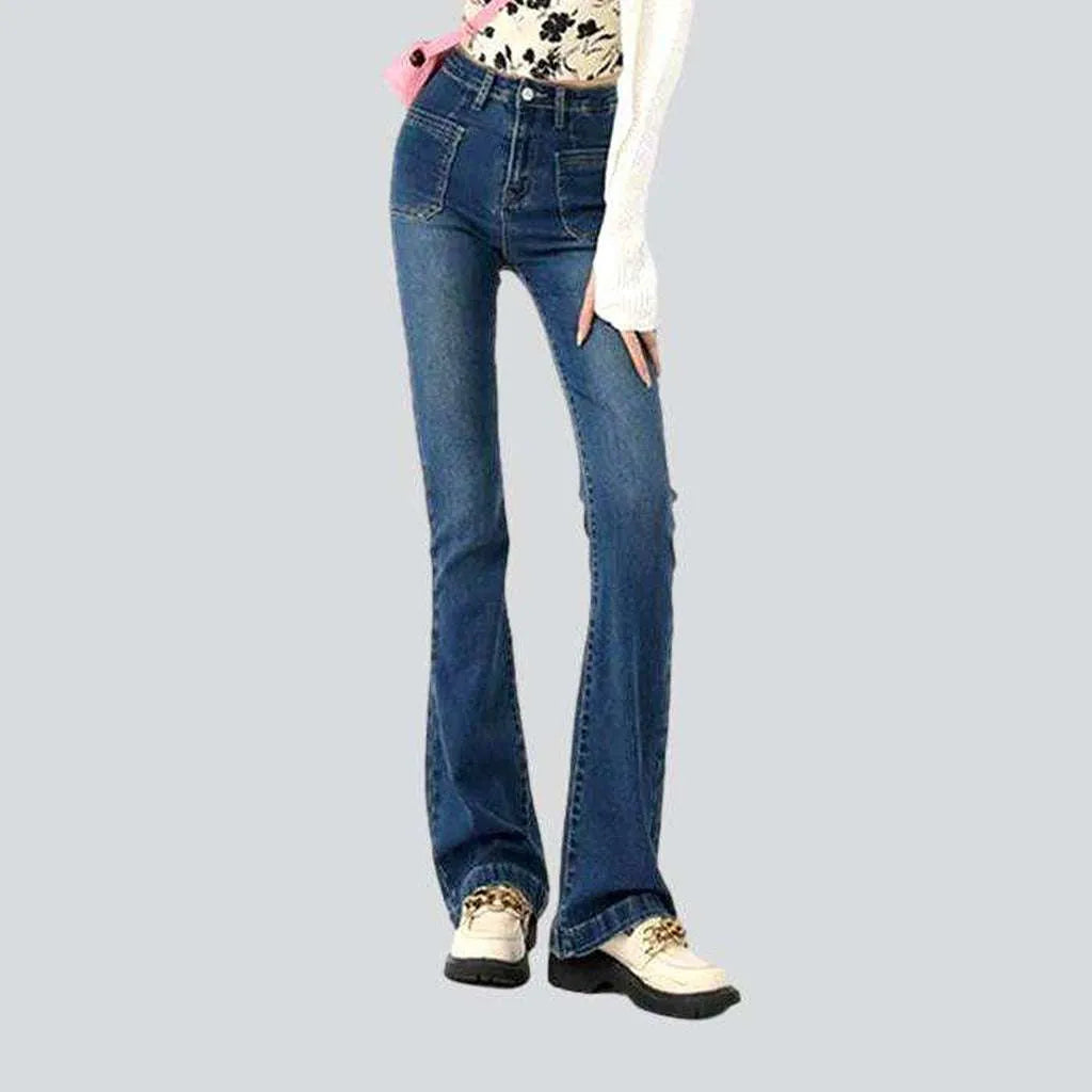 Bootcut high-waist jeans
 for women