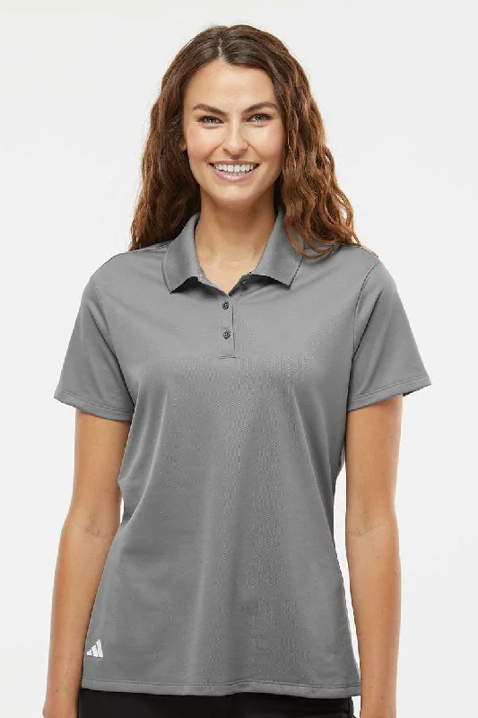 Adidas Womens UV Protection Short Sleeve Polo Shirt - Grey