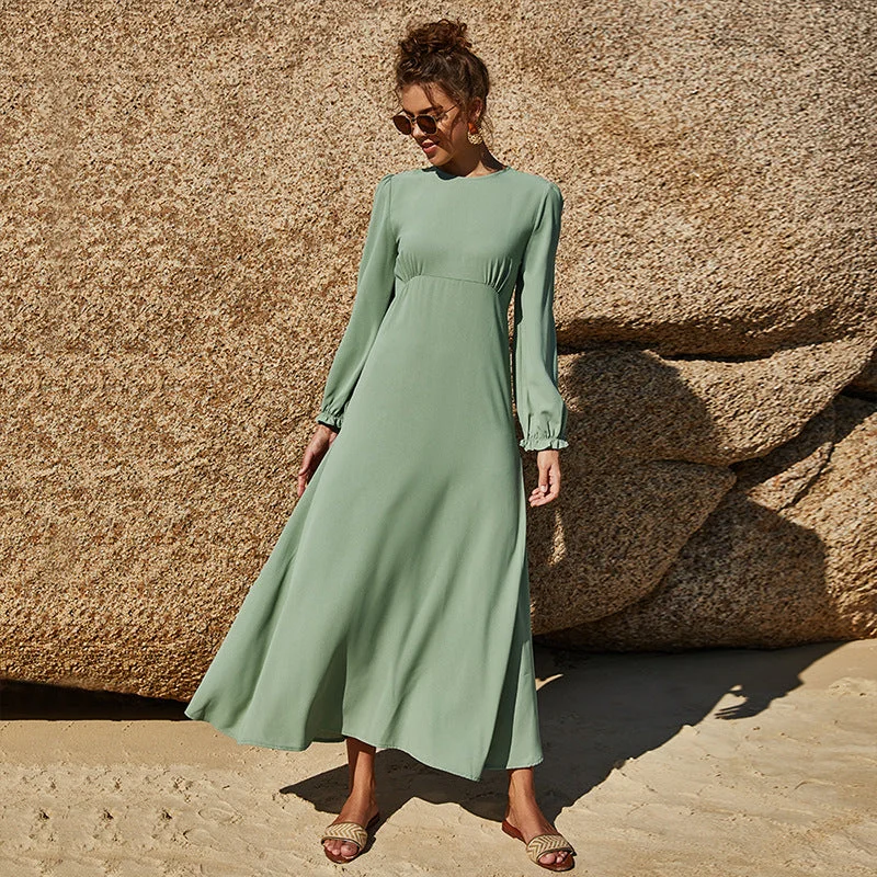 Summer Chiffon Long Sleeves Dresses