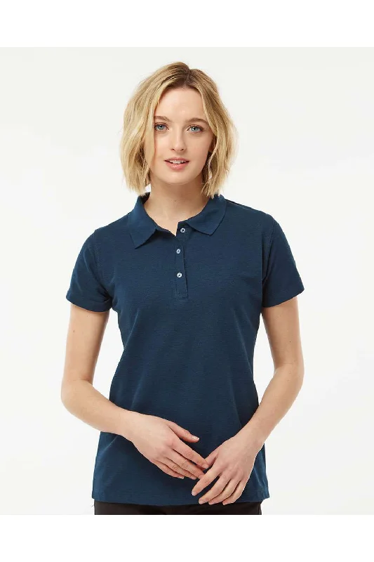 Tultex Womens Sport Short Sleeve Polo Shirt - Navy Blue