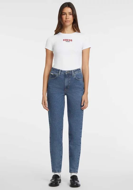 Guess G06 High Waisted Mom Jeans, Blue