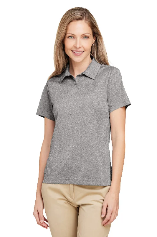 Team 365 Womens Zone Sonic Moisture Wicking Short Sleeve Polo Shirt - Heather Grey