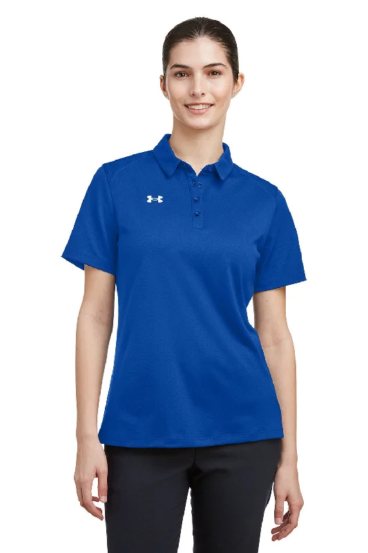 Under Armour Womens Tech Moisture Wicking Short Sleeve Polo Shirt - Royal Blue