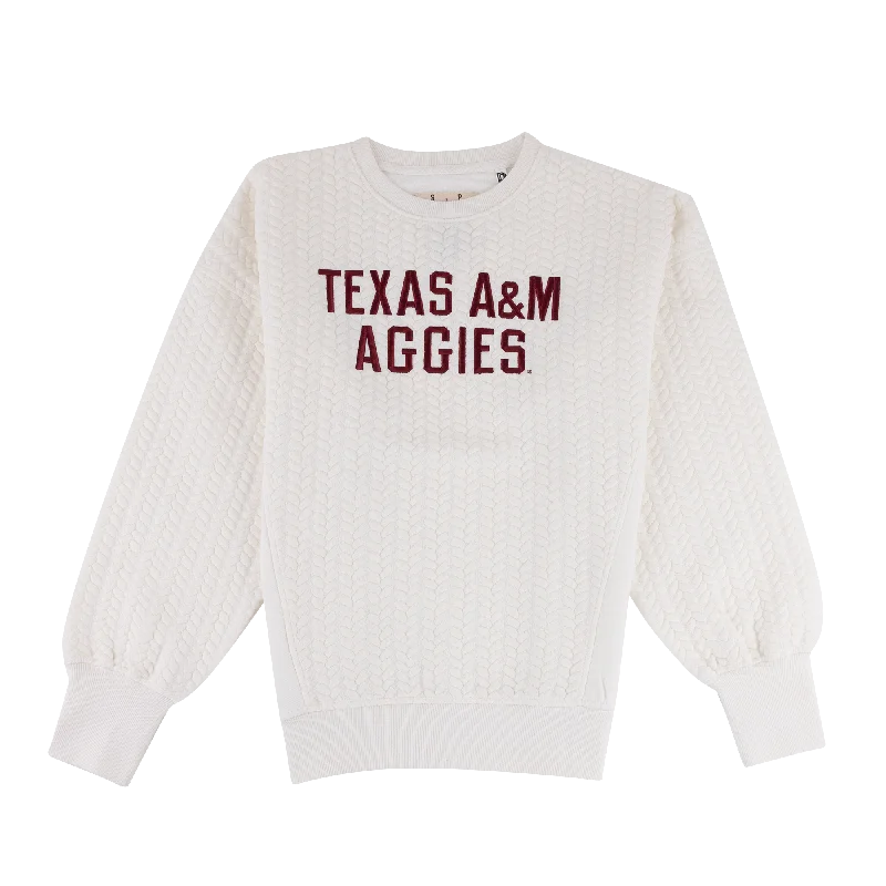 Texas A&M Aggies Roxbury Cable Knit Sweatshirt