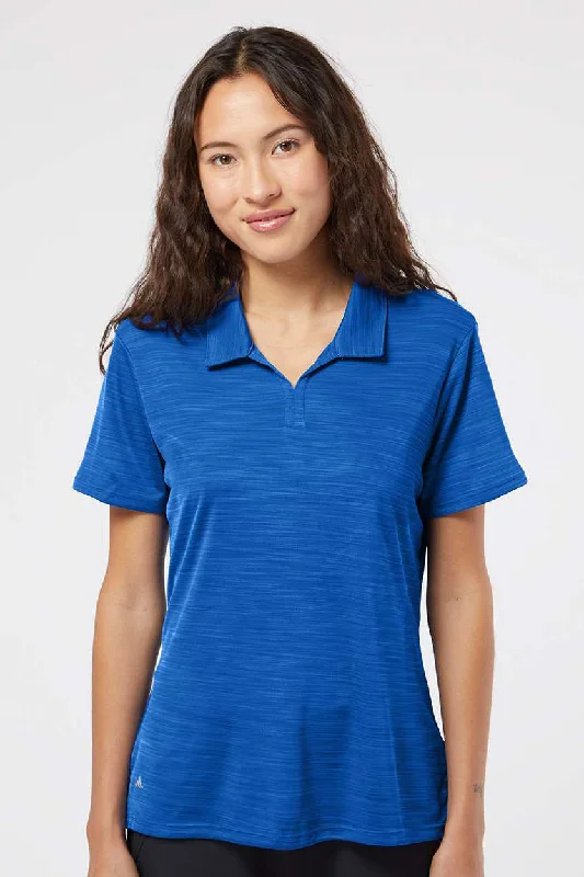 Adidas Womens UPF 50+ Short Sleeve Polo Shirt - Collegiate Royal Blue Melange