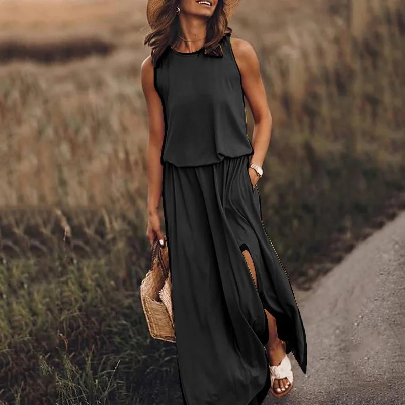 Casual Sleeveless Summer Long Maxi Dresses