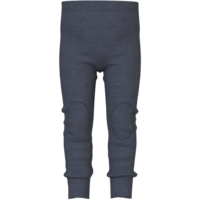 Name It Ombre Blue Wang Wool Needle Long Johns Solid Noos