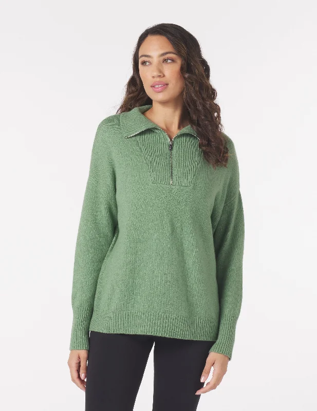 Elevated 1/4 Zip: Sage