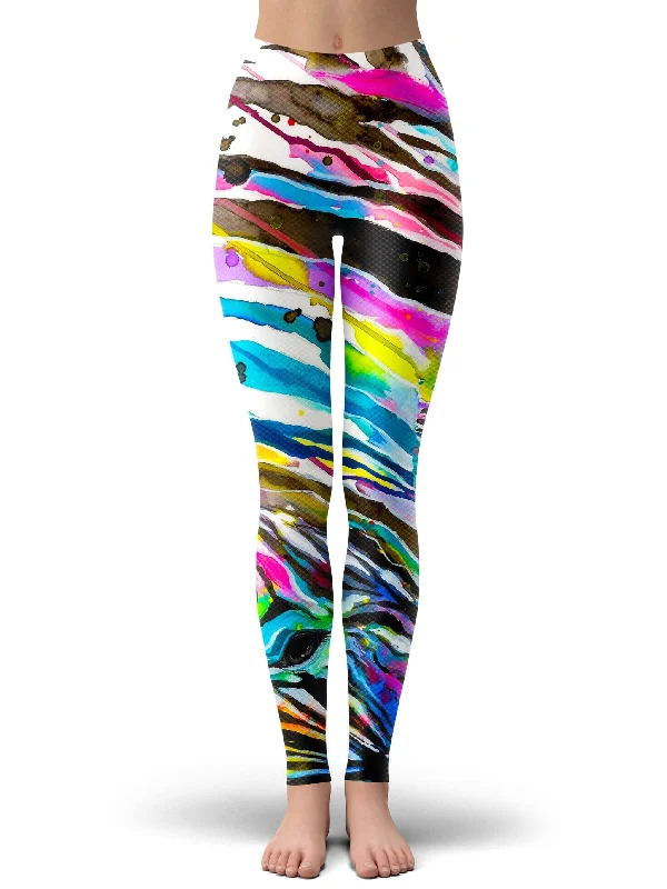 Zebra Bunt Foil Leggings