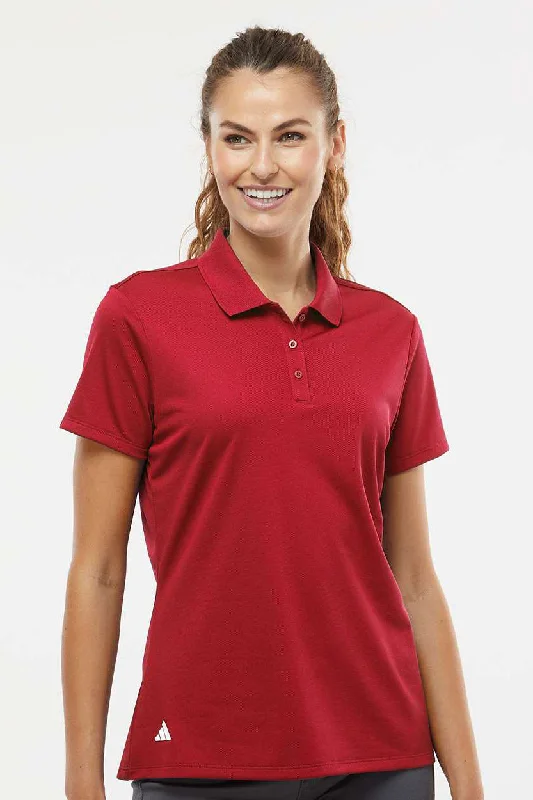 Adidas Womens UV Protection Short Sleeve Polo Shirt - Power Red