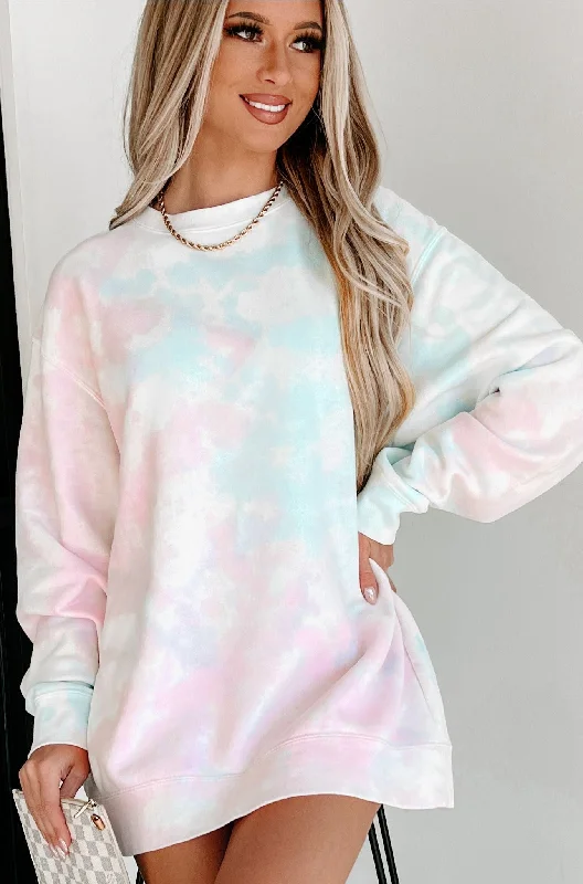 Lightweight Tie Dye Crewneck (Tie Dye Cotton Candy)