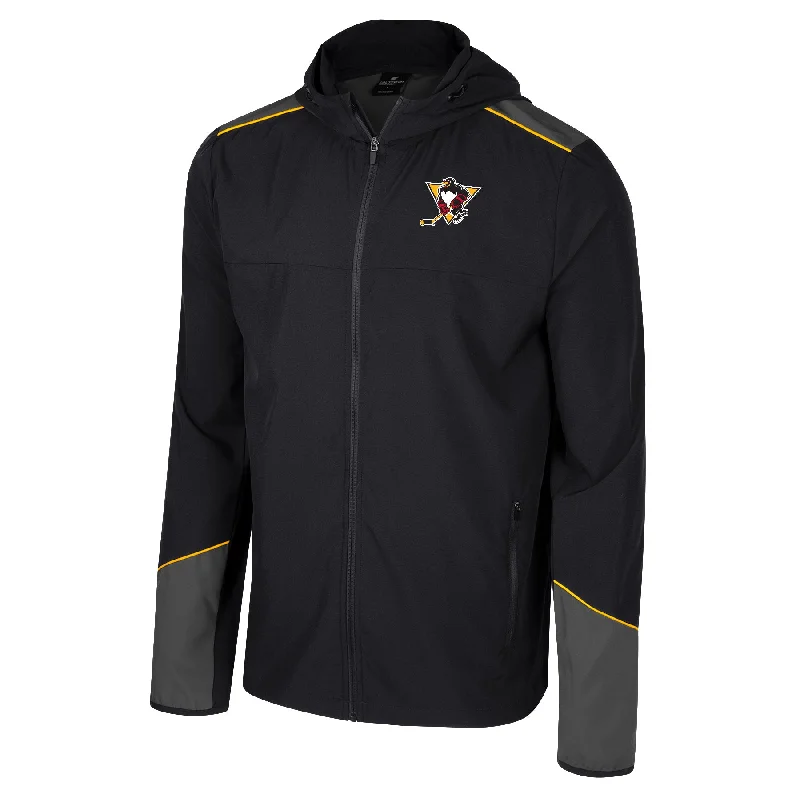 WBS Penguins Poly Full Zip Hooded Jacket