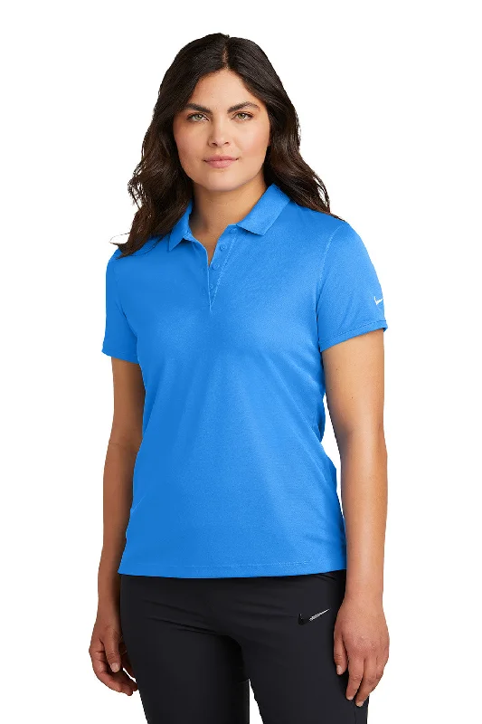 Nike Womens Victory Dri-Fit Moisture Wicking Short Sleeve Polo Shirt - Light Photo Blue