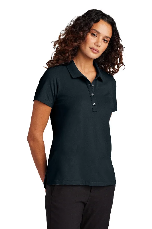 Mercer+Mettle Womens Moisture Wicking Short Sleeve Polo Shirt - Night Navy Blue - New