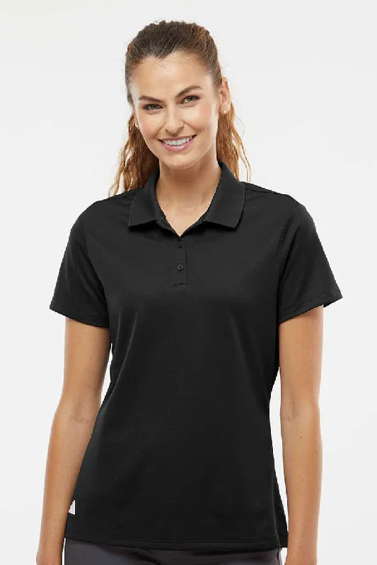 Adidas Womens UV Protection Short Sleeve Polo Shirt - Black