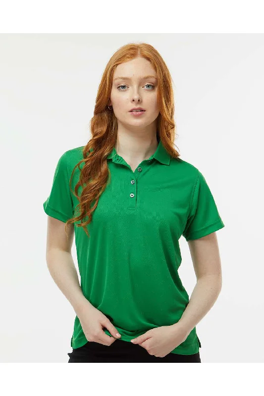 Paragon Womens Saratoga Performance Moisture Wicking Mini Mesh Short Sleeve Polo Shirt - Kelly Green