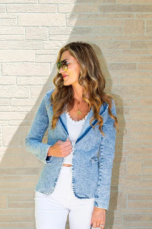 Faith Washed Denim Blazer