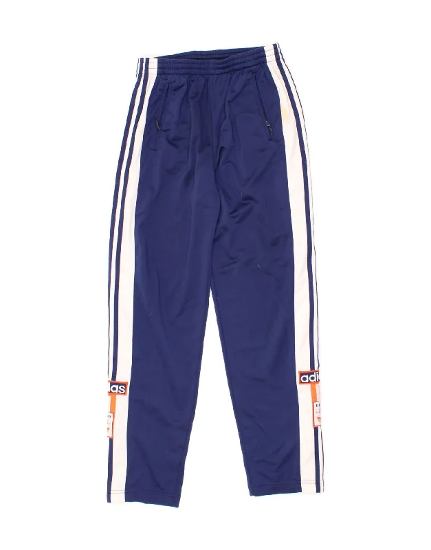 ADIDAS Womens Graphic Tracksuit Trousers IT 38 XS  Navy Blue Colourblock