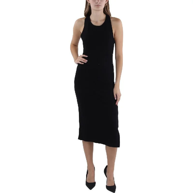 Steve Madden Womens Fitted Midi Bodycon Dress