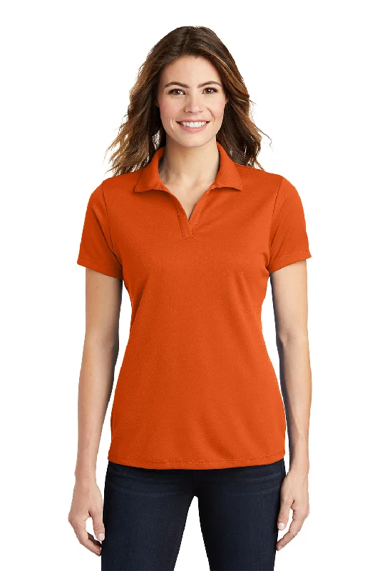 Sport-Tek Womens RacerMesh Moisture Wicking Short Sleeve Polo Shirt - Deep Orange