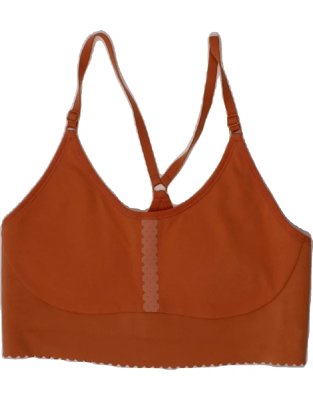 NIKE Womens Sport Bra Top UK 8 Small Orange