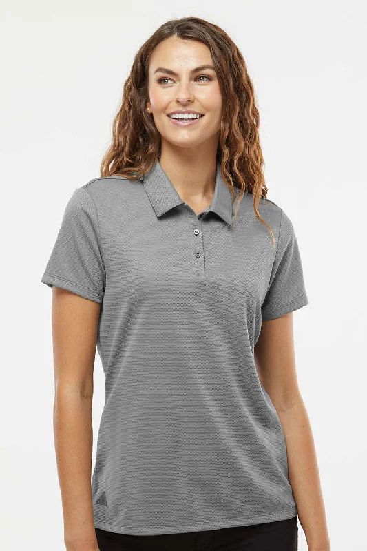 Adidas Womens Micro Pique Short Sleeve Polo Shirt - Grey