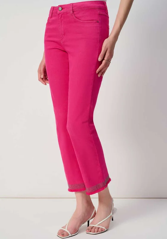 Joseph Ribkoff Embellished Straight Leg Jeans, Pink