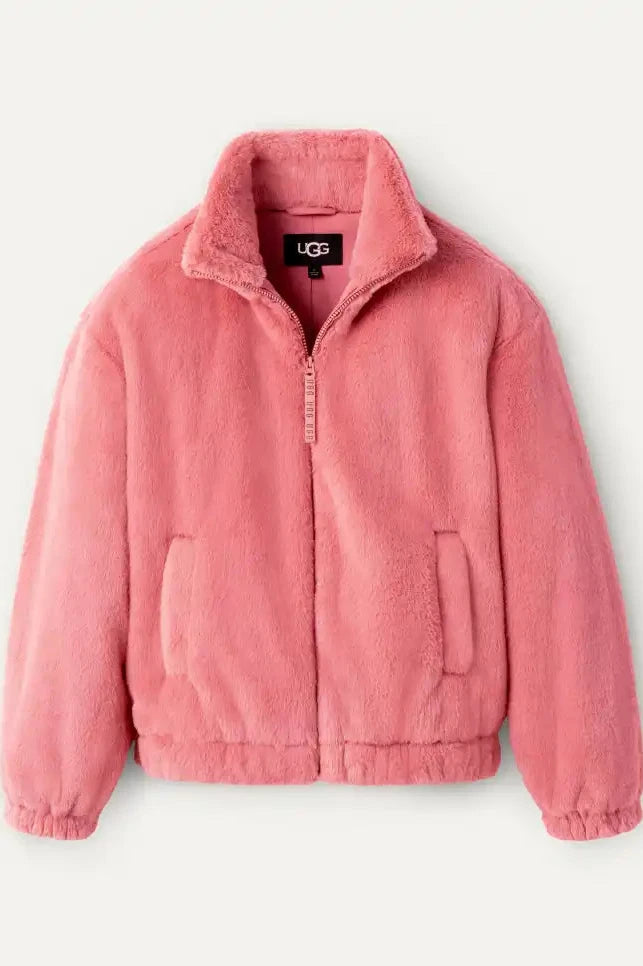 UGG W Tash Faux Fur Jacket - Pink Cedar