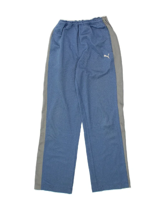 PUMA Womens Tracksuit Trousers UK 10 Small Blue Colourblock Polyester