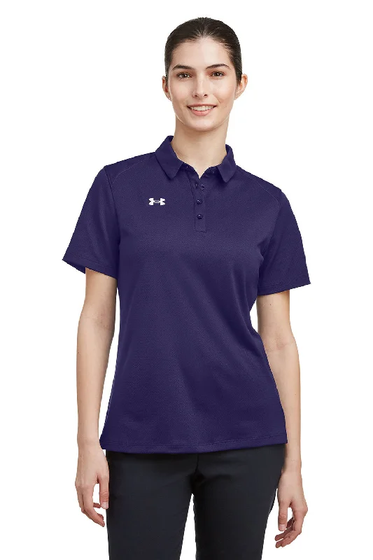 Under Armour Womens Tech Moisture Wicking Short Sleeve Polo Shirt - Purple