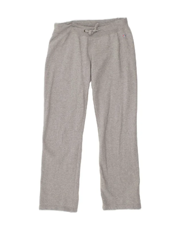 CHAMPION Womens Tracksuit Trousers UK 14 Medium  Grey Cotton