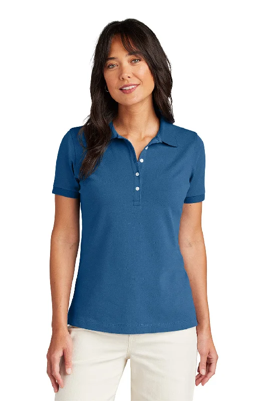 Brooks Brothers Womens Short Sleeve Polo Shirt - Charter Blue - New