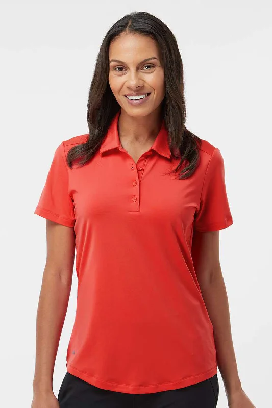 Adidas Womens Ultimate Moisture Wicking Short Sleeve Polo Shirt - Real Coral