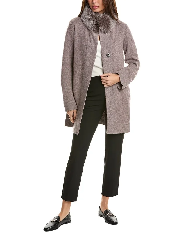 Forte Cashmere Swing Wool & Cashmere-Blend Cardigan