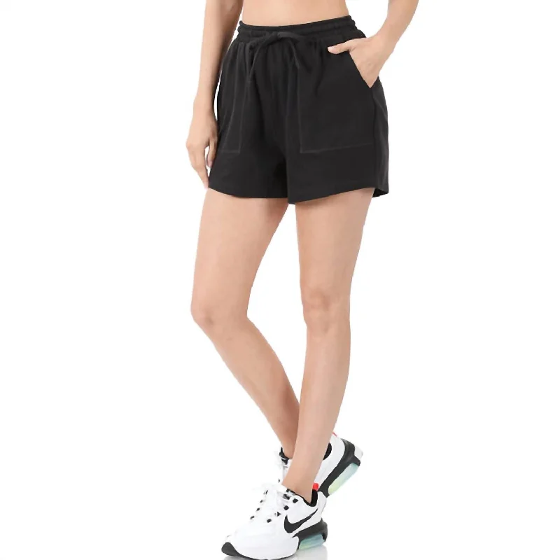 Cotton Shorts In Black