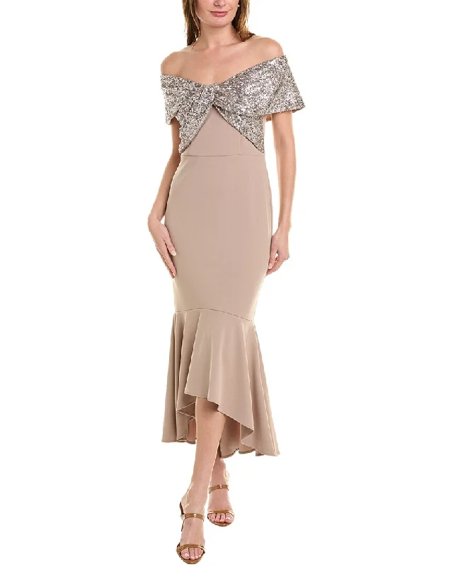 Joseph Ribkoff Off-Shoulder Maxi Dress